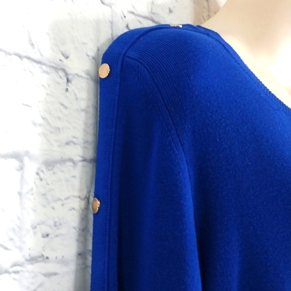 🔵BOGO FREE🔵 Carmen Top/Sweater Long Sleeve Cobalt Blue Sz XL - Picture 3 of 5
